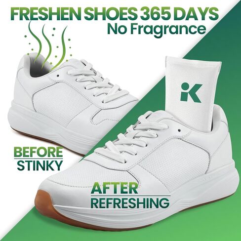 4-Pack Unscented Shoe Odor Elimination, Powerful Shoe Freshener for Sneaker, Boot, Soccer Cleat, Reusable Shoe Odor Eliminator & Absorber, Odor Eaters for Shoes, Freshenes Gym Bag, Closet at Sourse in Kuwait