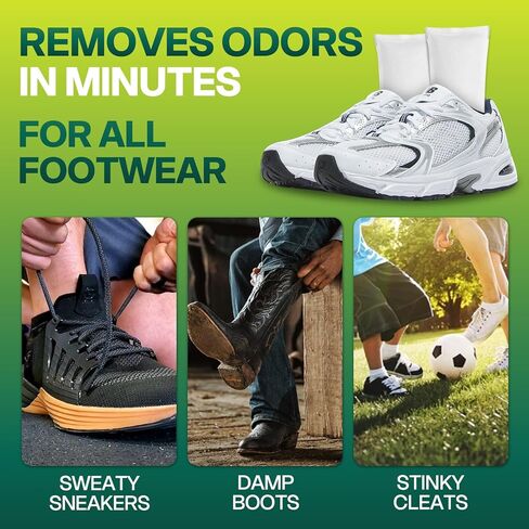 4-Pack Unscented Shoe Odor Elimination, Powerful Shoe Freshener for Sneaker, Boot, Soccer Cleat, Reusable Shoe Odor Eliminator & Absorber, Odor Eaters for Shoes, Freshenes Gym Bag, Closet at Sourse in Kuwait