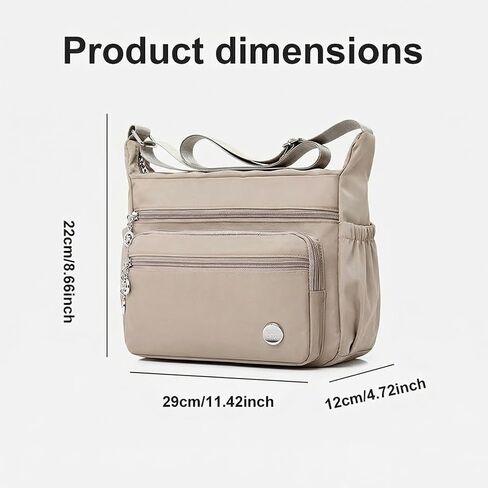 Fashion Shoulder Handbag,Roomy Multiple Pockets Waterproof Crossbody Bag for Women,Khaki in Saudi Arabia