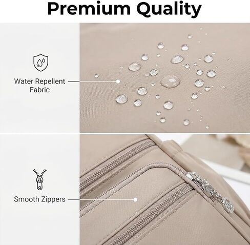 Fashion Shoulder Handbag,Roomy Multiple Pockets Waterproof Crossbody Bag for Women,Khaki in Saudi Arabia