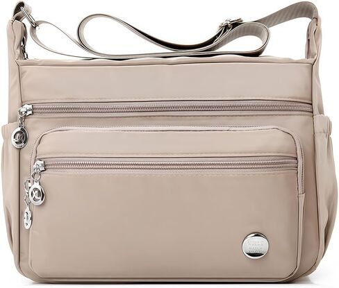 Fashion Shoulder Handbag,Roomy Multiple Pockets Waterproof Crossbody Bag for Women,Khaki in Saudi Arabia