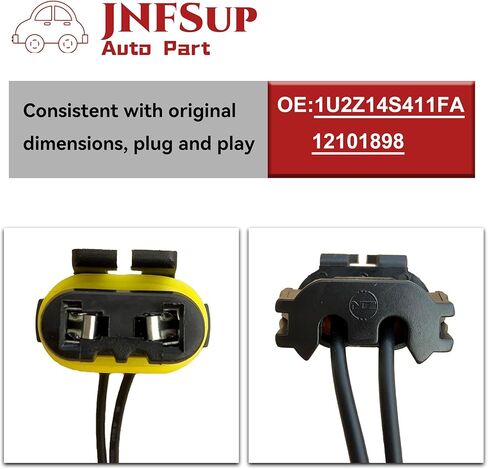 Automotive Wiring Harness Connector for Back-Up Light Socket/Daytime Running Lamp/Fog Lamp/Headlight and more,No.1U2Z14S411FA/12101898,Compatible with multiple vehicle models in Kuwait