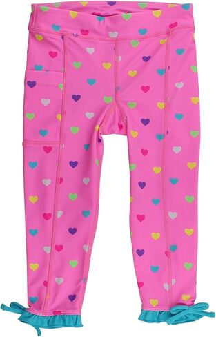 RuffleButts Girls UPF50+ Athletic Active Pocket Ruffle Legging in Saudi Arabia