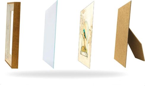 إطار صورة مقاس 8 × 12 أبيض (لون كريمي). فتحة أمامية مقاس 7.8 × 11.8. الحبوب الخشبية المقلدة. عرض سطح الطاولة والتركيب على الحائط. لوحة بلاستيكية (بلاستيكية). تغليف كرتون. in Kuwait