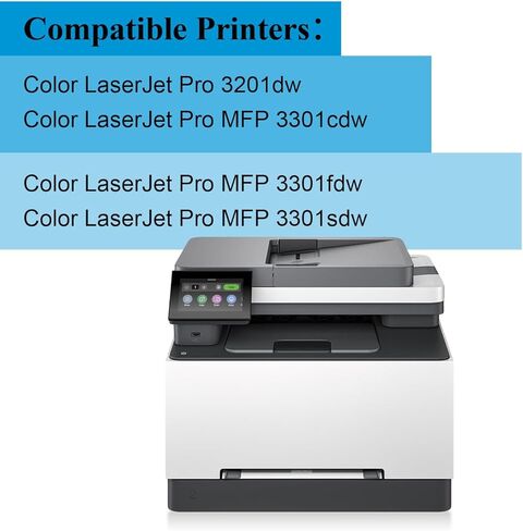 218X Toner Cartridge 4-Pack High Yield with Chip Replacement for HP 218X 218A Toner Compatible with Color LaserJet Pro MFP 3301fdw 3301sdw 3301cdw 3201dw Printer (B Y M C) in Kuwait