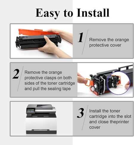 218X Toner Cartridge 4-Pack High Yield with Chip Replacement for HP 218X 218A Toner Compatible with Color LaserJet Pro MFP 3301fdw 3301sdw 3301cdw 3201dw Printer (B Y M C) in Kuwait