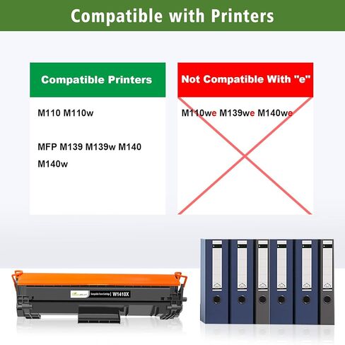 مع خرطوشة حبر متوافقة مع رقاقة 141X W1410X (W1410A 141A) سوداء عالية السعة 2000 صفحة لطابعة HP M110 M110w M139 M140 M140w، لا يمكن العمل مع نموذج الطابعة HP + مع e in Kuwait