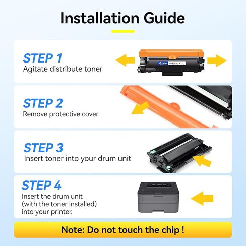 TN830XL TN830 Toner Cartridges Replacement for Brother TN-830XL TN 830 Compatible with Brother DCP-L2640DW MFC-L2820DW HL-L2400D HL-L2460DW HL-L2405W HL-L2465DW HL-L2480DW Printers Ink (2 Pack, Black) in Kuwait