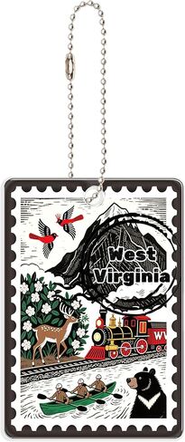 سلسلة مفاتيح West Virginia Souvenirs Fashion Forever Stamps - مزخرفة بحلقة مفاتيح - Forever Stamps Spot M in Saudi Arabia