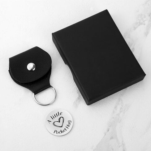 Pocket Hug Token Keychain for Women, Strong Women Gifts, Long Distance Relationship Keepsake Gifts, Badass Gifts for Family Friend Colleague Comrades in Kuwait