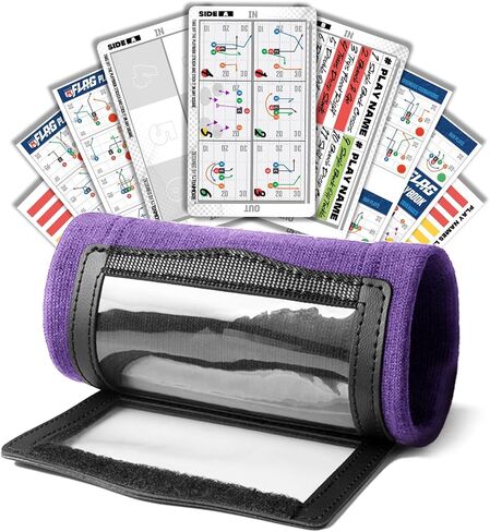 1NMORE Football Wristbands with Playbook System, Quarterback Play Triple Wrist Coach with 5on5 Youth Football Playbook 43 Tactics Stickers & 3 Sign Cards 5 Pack in Kuwait