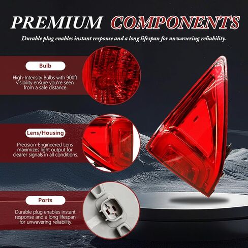 LED Type Right Outer Tail Light Without Blind Spot Compatible With Honda Pilot 2016-2018 Replacement# 33500TG7A01 HO2805107 in Kuwait