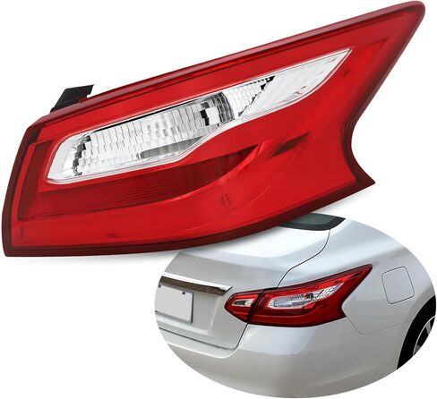 Tail Light Fit For 2016-2018 Nissan Altima 2016 2017 2018 Nissan Altima Rear Lamp Outer Sdie Left And Right Side (Chrome Trim) in Saudi Arabia