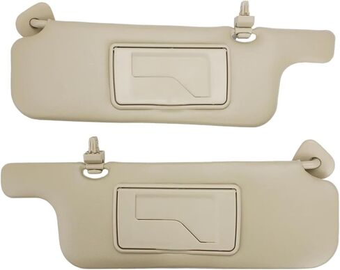 for Toyota Corolla 2001 2002-2007 Car Sun Visor Beige Sun Shielding Board Inner Front Windscreen Sunvisor with Makeup Mirror 2Pcs-1Set in Saudi Arabia