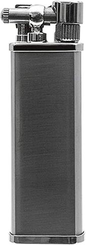 Kenshi Mizo Silver Pipe Lighter - Japanese Butane Lighter for Pipes, Angled Lighter, Refillable Lighters, Soft Flame Pipe Lighter, Adjustable Flame Lighter, Airline Friendly Travel Lighter in Saudi Arabia