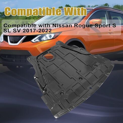 GXARTS Black Engine Front Splash Shield 75890-6MA0A Compatible with Nissan Rogue Sport S SL SV 2017 2018 2019 2020 2021 2022 in Saudi Arabia