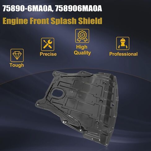 GXARTS Black Engine Front Splash Shield 75890-6MA0A Compatible with Nissan Rogue Sport S SL SV 2017 2018 2019 2020 2021 2022 in Saudi Arabia