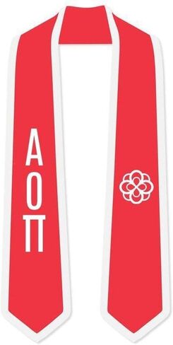 Alpha Omicron Pi AOII Greek 2 Tone Lettered Graduation Sash Stole in Saudi Arabia