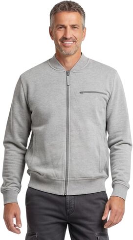 Turtle Bay New York Men’s Zip-Up Baseball Fleece Jacket – Lightweight Cotton Blend Casual Outerwear in Saudi Arabia
