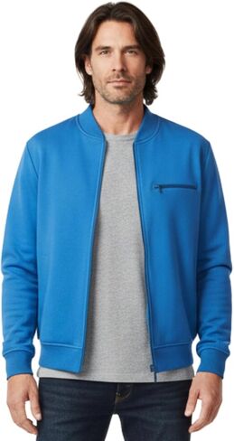 Turtle Bay New York Men’s Zip-Up Baseball Fleece Jacket – Lightweight Cotton Blend Casual Outerwear in Saudi Arabia