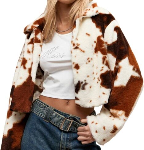 Womens Winter Spring Casual Cropped fleece Jacket, Long Sleeve lightweight Cozy Cardigan Coats in Kuwait