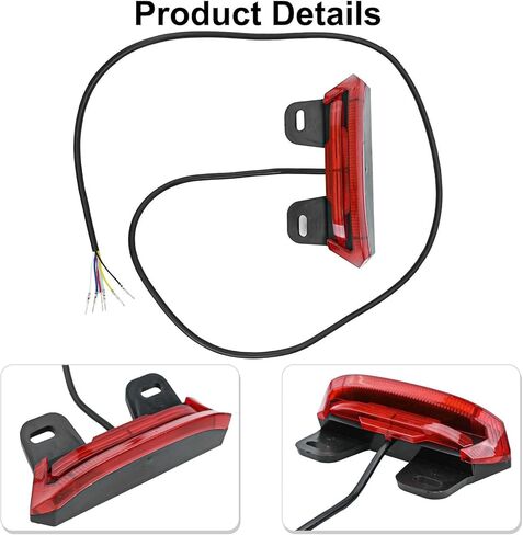 دراجة كهربائية ضوء خلفي 6 أسلاك بدوره إشارة نظام ضوء الفرامل ليلة تشغيل السلامة الضوء الخلفي الجمعية 36V-48V-60V للدراجة الإلكترونية سكوتر توازن السيارة in Kuwait