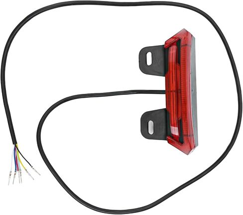 دراجة كهربائية ضوء خلفي 6 أسلاك بدوره إشارة نظام ضوء الفرامل ليلة تشغيل السلامة الضوء الخلفي الجمعية 36V-48V-60V للدراجة الإلكترونية سكوتر توازن السيارة in Kuwait