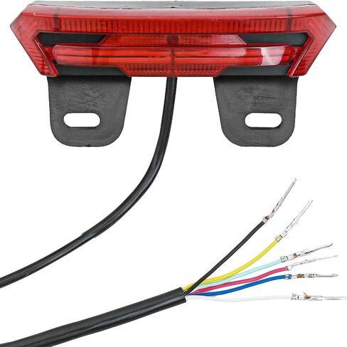 دراجة كهربائية ضوء خلفي 6 أسلاك بدوره إشارة نظام ضوء الفرامل ليلة تشغيل السلامة الضوء الخلفي الجمعية 36V-48V-60V للدراجة الإلكترونية سكوتر توازن السيارة in Kuwait