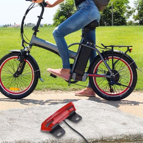 دراجة كهربائية ضوء خلفي 6 أسلاك بدوره إشارة نظام ضوء الفرامل ليلة تشغيل السلامة الضوء الخلفي الجمعية 36V-48V-60V للدراجة الإلكترونية سكوتر توازن السيارة in Kuwait