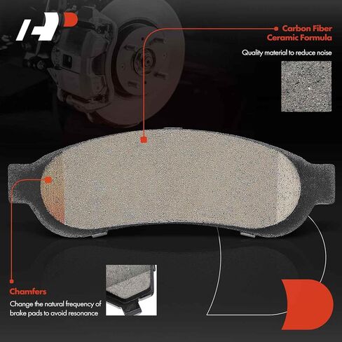 A-Premium 13.38 in (339.8 mm) Rear Drilled and Slotted Disc Brake Rotors + Ceramic Pads Kit Compatible with Select Ford Models - F-350 Super Duty F350 Super Duty 2005-2012, 4WD, 6-PC Set in Saudi Arabia