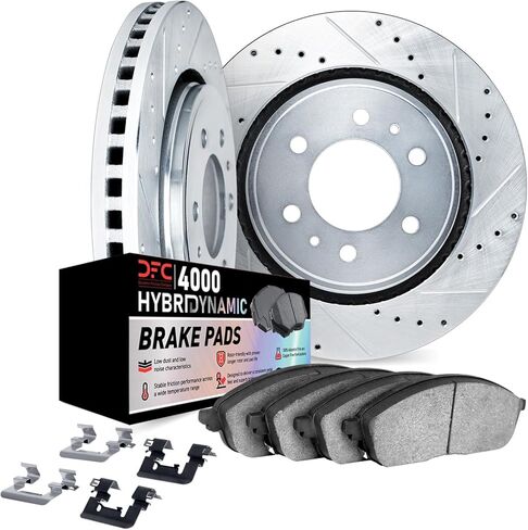 Dynamic Friction Company Brake Kit For 1986-1993 Dodge Ram 50; 1986-1996 Mitsubishi Mighty Max| Front 4000 HybriDynamic Brake Pads and Rotors Kit|Hardware included in Saudi Arabia