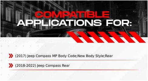 R1 Concepts Rear Brake Kit For 2017-2024 Jeep Compass| Drilled Slotted Brake Rotors| Ceramic Brake Pads and Rotors Kit|Hardware included in Saudi Arabia