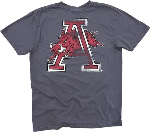 تي شيرت Arkansas Razorback Charger، مرخص رسميًا من الرابطة الوطنية لرياضة الجامعات (NCAA)، 100% قطن، للرجال والنساء SM-2XL in Kuwait