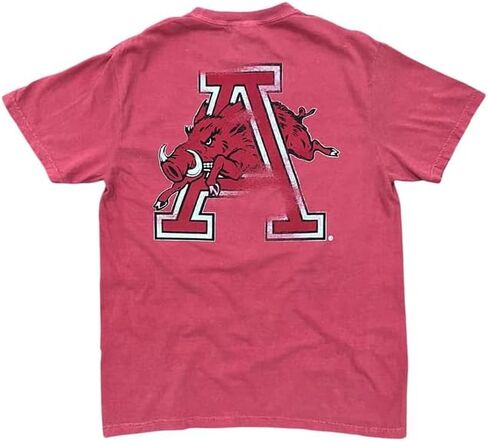 تي شيرت Arkansas Razorback Charger، مرخص رسميًا من الرابطة الوطنية لرياضة الجامعات (NCAA)، 100% قطن، للرجال والنساء SM-2XL in Kuwait