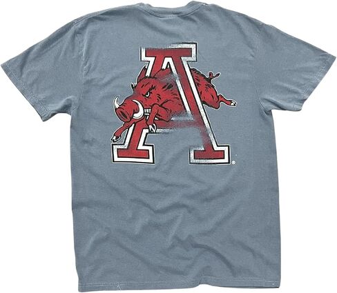 تي شيرت Arkansas Razorback Charger، مرخص رسميًا من الرابطة الوطنية لرياضة الجامعات (NCAA)، 100% قطن، للرجال والنساء SM-2XL in Kuwait