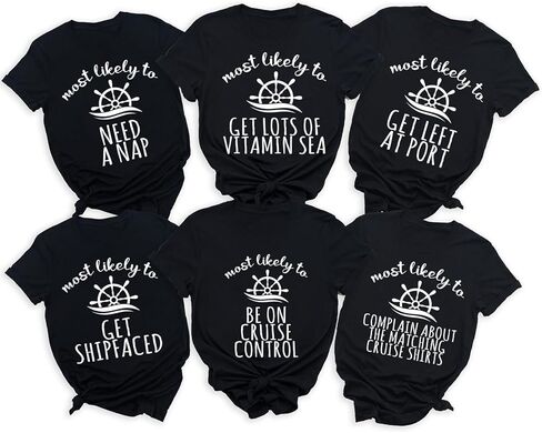 Most Likely to Group Cruise Shirts, Matching Family Cruise Vacation Tees, Family Cruise Nautical Tshirts, Cruise Squad 2026 Shirt in Kuwait
