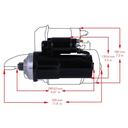 RAREELECTRICAL Starter Motor Compatible with Mercruiser 325 390 250 270 Stern Drive Mie Gm 5.4L 7.5L V8 Replaces 1109369 Mercury 50-47455 Pg260l 12V CCW SAE J1171 1967-1996 1961-2008 in Saudi Arabia