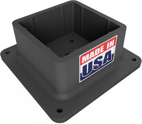 USA Made no Rust 4x4 Post Bracket Base Cover Forged Plastic Skirt Flange, Deck Post Anchor, Support for Handrail Strongest and Most Durable (1) in Kuwait