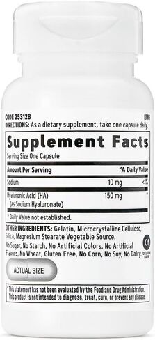 حمض الهيالورونيك للسيدات من GNC | مكمل يومي لترطيب البشرة | يدعم الرطوبة وصحة المفاصل | 30 كبسولة in Kuwait