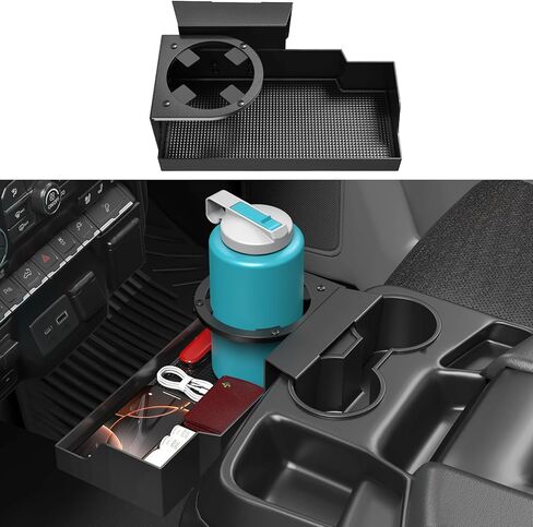 Metal Center Console Hanging Organizer Box with Cup Holder Compatible with 2019-2026 Chevy Silverado/GMC Sierra 1500 and 2020-2026 Chevrolet Silverado/Sierra 2500HD 3500HD Tray Accessories in Kuwait