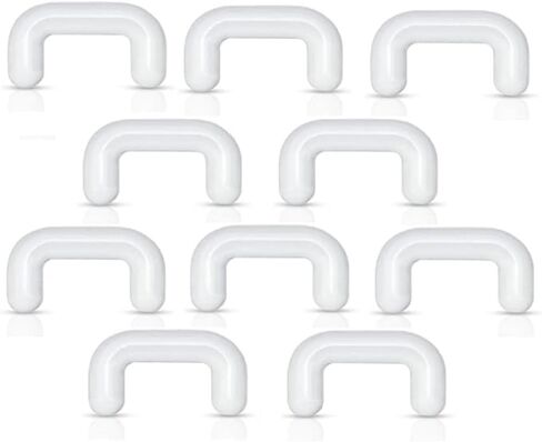 Pierced Owl Set of 10 Clear Acrylic Septum Ring Retainers, Metal Free, Allergy Free in Saudi Arabia