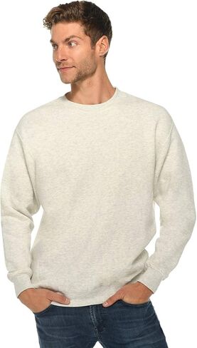 Lane Seven Unisex Premium Crewneck Sweatshirt L Oatmeal Heather in Saudi Arabia