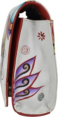 Anna by Anuschka Hand Painted Women’s Genuine Leather- Large Flap Organizer-Retro Elephant Ivory in Saudi Arabia
