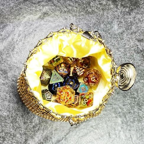 محفظة Sages Gala Purse ذات الطراز العتيق، محفظة المتسول ذات الحجم الكبير للنرد والمجوهرات ومستحضرات التجميل والحقيبة والحقيبة (ذهبي) in Kuwait