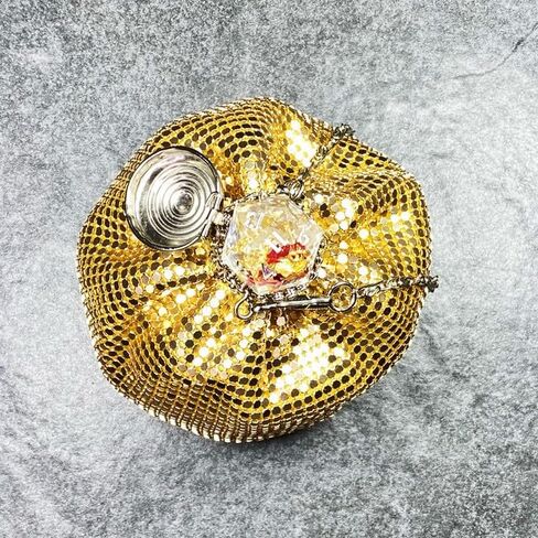 محفظة Sages Gala Purse ذات الطراز العتيق، محفظة المتسول ذات الحجم الكبير للنرد والمجوهرات ومستحضرات التجميل والحقيبة والحقيبة (ذهبي) in Kuwait