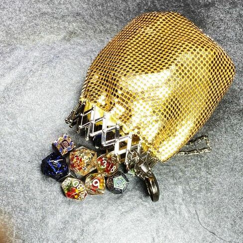 محفظة Sages Gala Purse ذات الطراز العتيق، محفظة المتسول ذات الحجم الكبير للنرد والمجوهرات ومستحضرات التجميل والحقيبة والحقيبة (ذهبي) in Kuwait