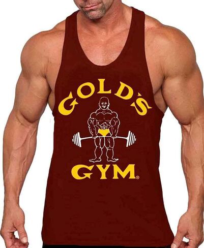 قميص Gold's Gym بدون أكمام - مرخص رسميًا - TT-2 (S، عنابي) in Kuwait