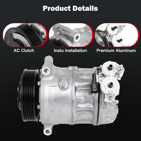 Cciyu تكييف وضاغط للهواء لسيارة جاكوار XF XFR XJ XJR XK XKR XKR-S لسيارة لاند روفر LR4 رينج روفر 3.0L 5.0L 2010-2015 يستبدل ضاغط التيار المتردد للسيارة in Saudi Arabia