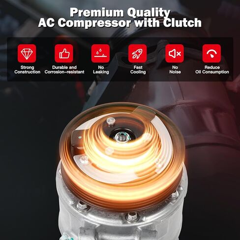 Cciyu تكييف وضاغط للهواء لسيارة جاكوار XF XFR XJ XJR XK XKR XKR-S لسيارة لاند روفر LR4 رينج روفر 3.0L 5.0L 2010-2015 يستبدل ضاغط التيار المتردد للسيارة in Saudi Arabia