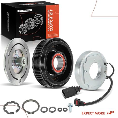 A-Premium Air Conditioner AC Compressor Clutch Kit Compatible with Audi Q7 2017-2019 3.0L, A6 Quattro 2016-2018 3.0L, A7 Quattro 2016-2018, A6 2016 3.0L in Saudi Arabia